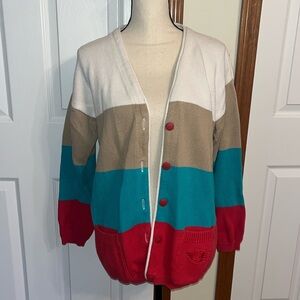 Dockers Striped Button Up Cardigan